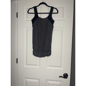 Lululemon Run For Your Life Tank Top Dark Gray With Black Size 6